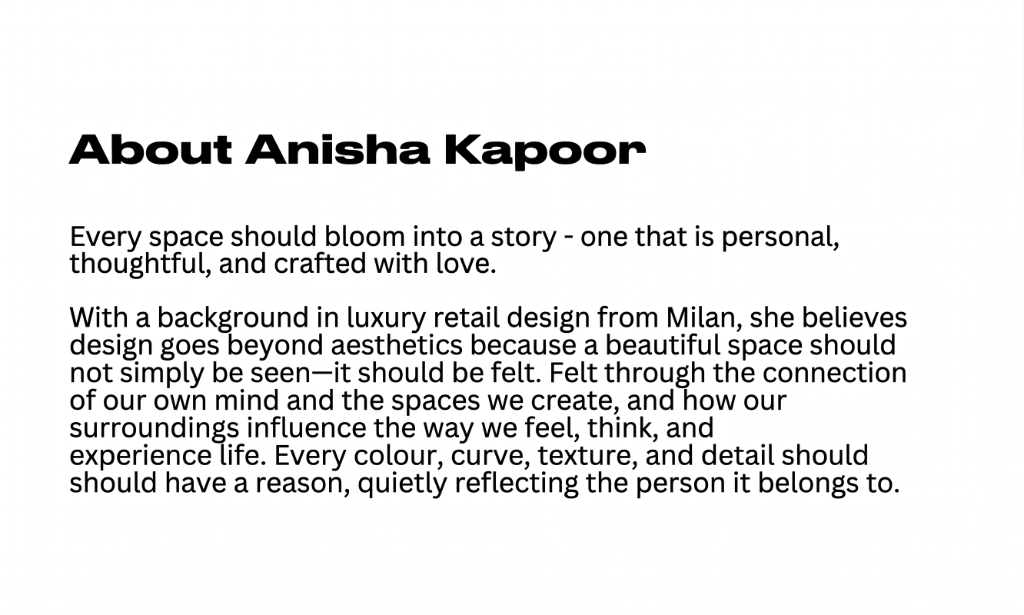 About Anisha Kapoor